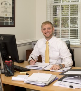 Eric Wallace at his desk