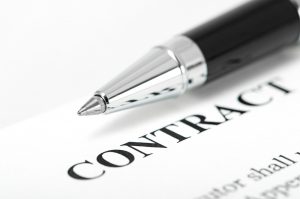 pen on a contract document